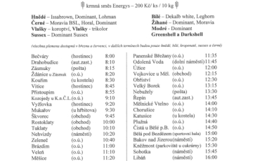 Prodej kuřic - Bromová