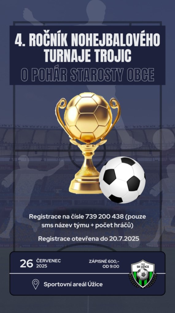 4. ročník nohejbalového turnaje trojic o pohár starosty