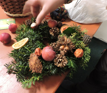 Výroba adventních věnců