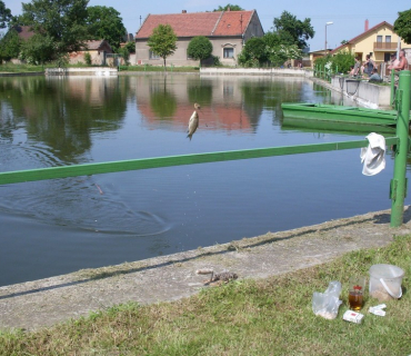 Rybářské závody na rybníku v Úžicích